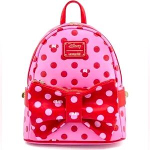 Disney Minnie Mouse Pink Polka Dot Bow
Convertible Mini Backpack Loungefly